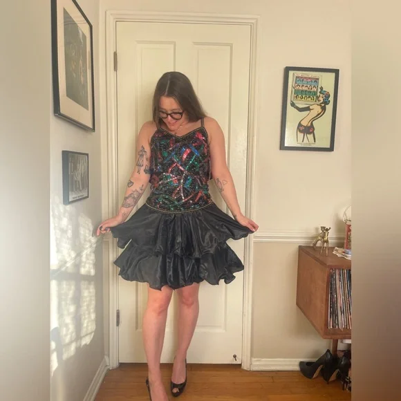 80s hot sale puffball dress